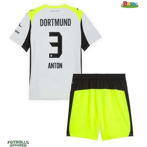 Borussia Dortmund Waldemar Anton #3 Bortaställ Barn 2025-26 Kortärmad (+ Korta byxor)